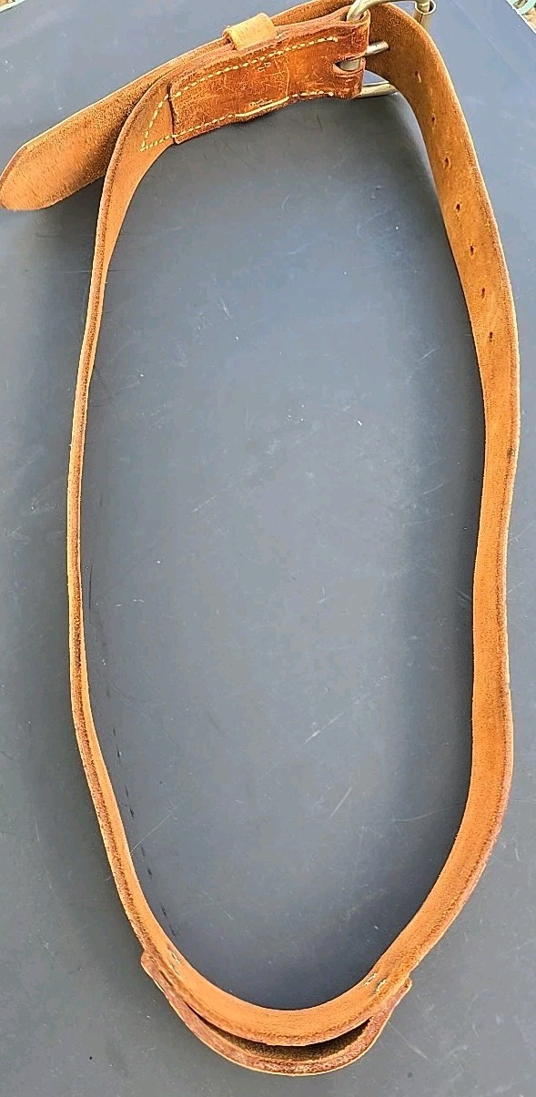 Vintage W. M. Bashlin Co. Linesman Tool Belt, #628-46 100% Distressed Leather