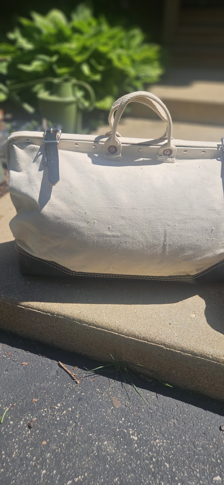 Vtg, Set/2 Huge Canvas LINEMAN UTILITY RIVETED TOOL BAGS, A TRUE FIND,Boat Totes