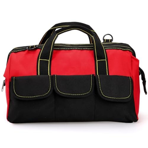 16″ Wide Mouth Tool Bag – Collapsible Tool Tote with Waterproof Coating