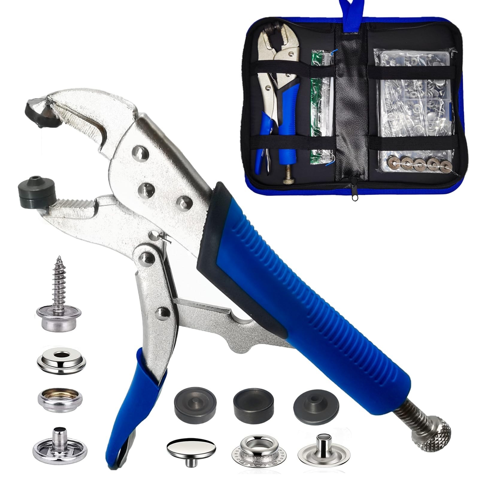Heavy Duty Canvas Snap Kit for Marine Boat Covers & Carpets, 15mm Snap Repair To
