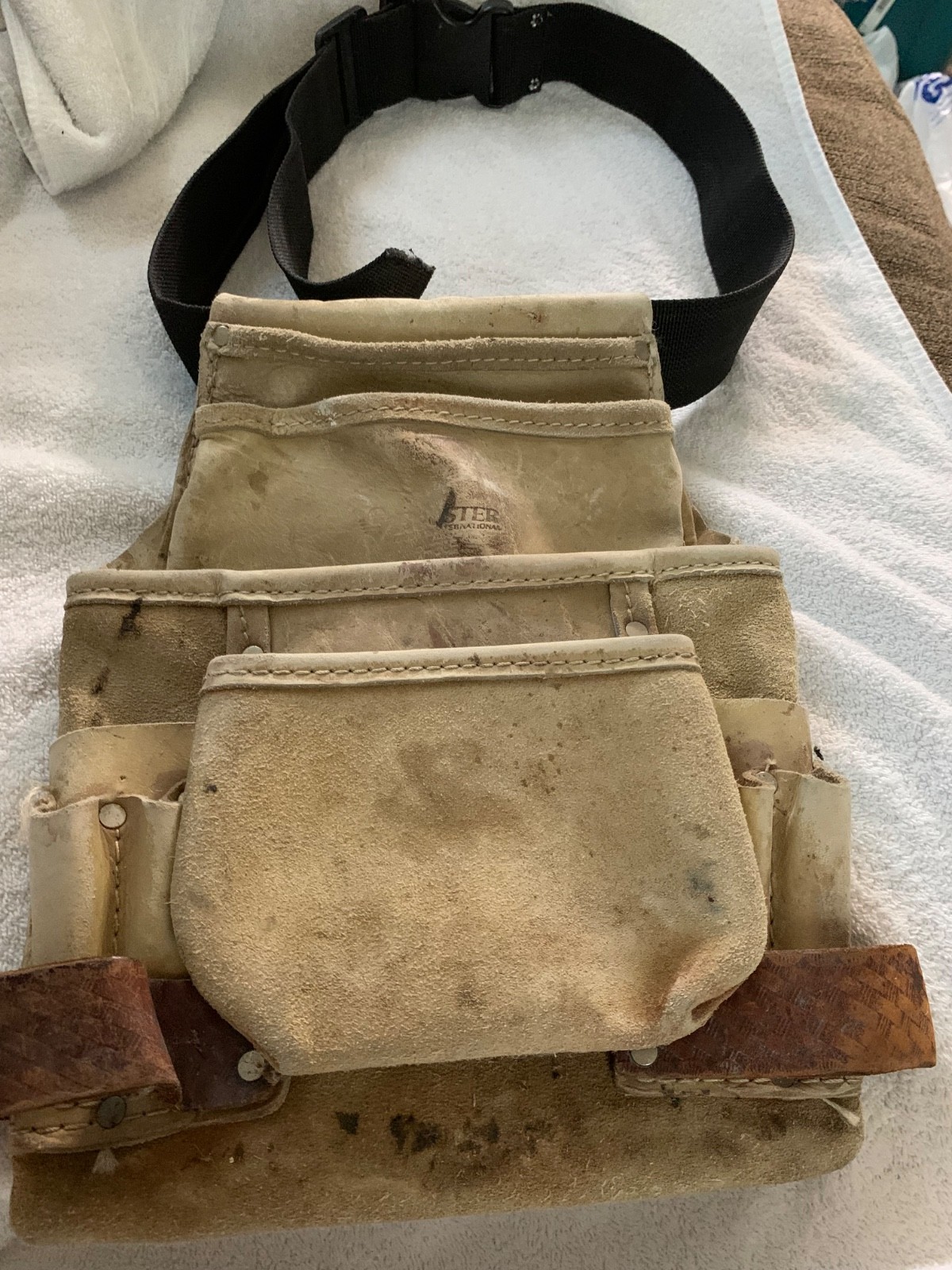 Vintage Genuine Leather Tool Pouch Bag By Rooster R-500
