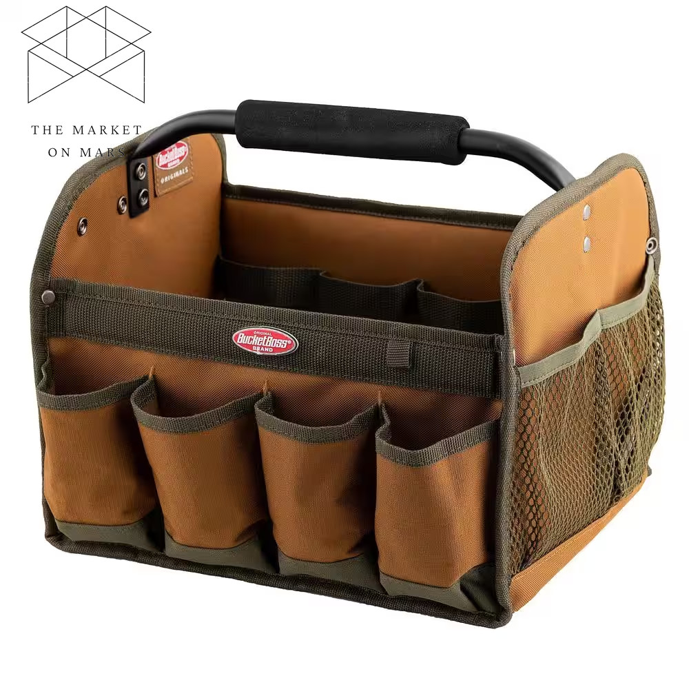 12 In. Open Top Tool Tote Bag Total 9 pockets