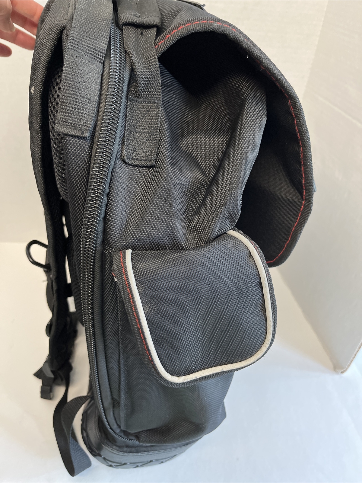 Lenox 30 Pocket Black Ballistic Nylon Backpack Tool Bag Great Used Condition