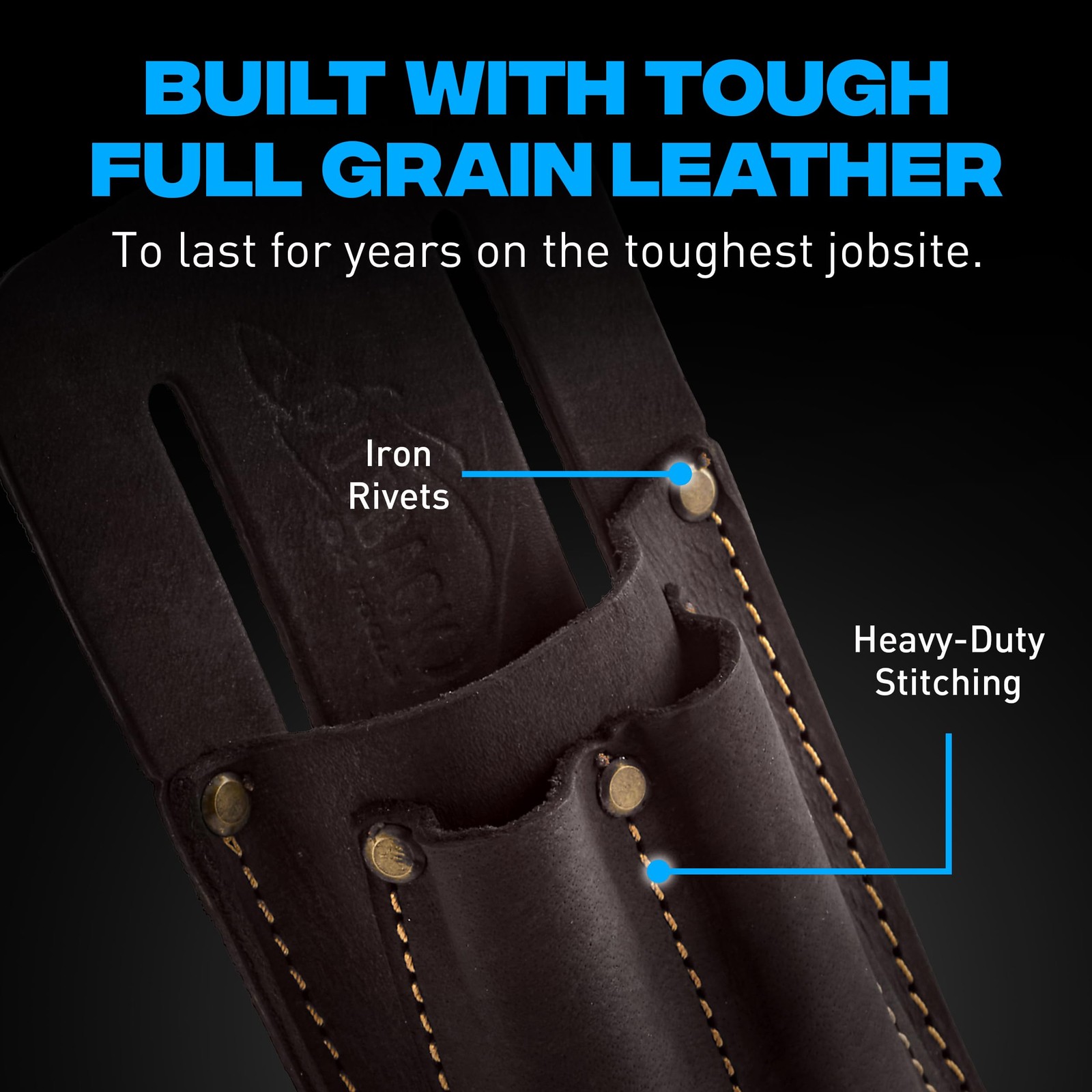 Heavy Duty Utility Knife Pouch Leather Belt Holder Box Cutter Holster Tool