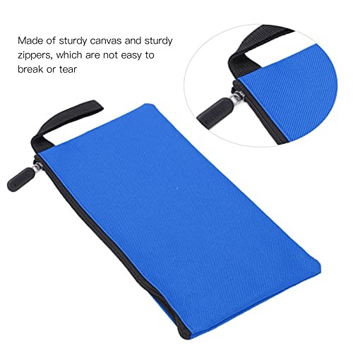 Tool Pouches with Zipper—Canvas Waterproof—Blue—Waterproof Hardware