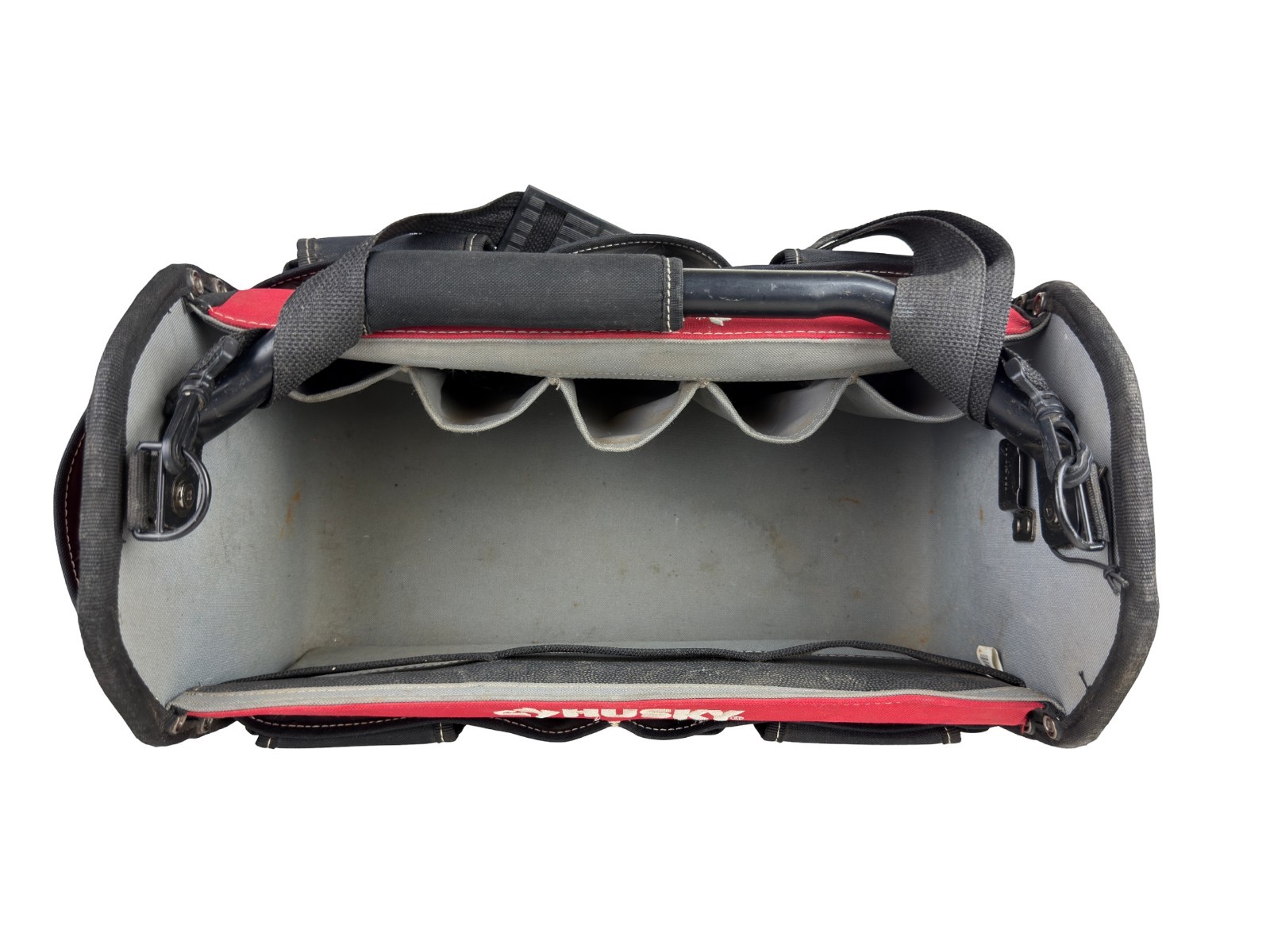 Husky Tool Bag 17″ Open Top Padded Handle Weatherproof Lots of Pockets!!