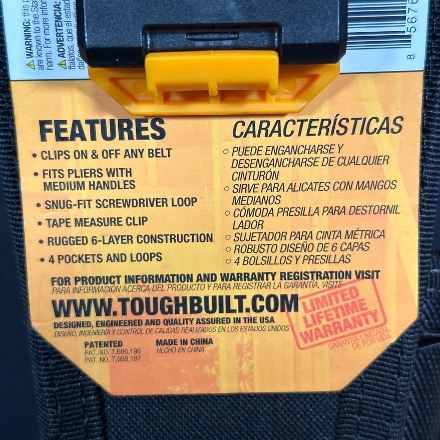 TOUGHBUILT Pliers Pouch MEDIUM w ClipTech Hub TB-CT-35-M