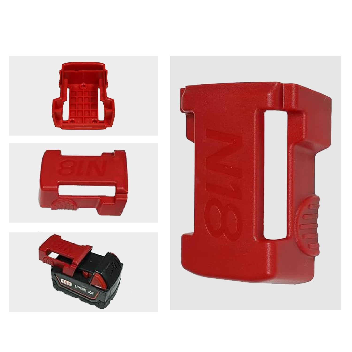 11pcs Tool Holders and 11pcs Battery Holder with M18 18V Wall Mount Hanger Ba…