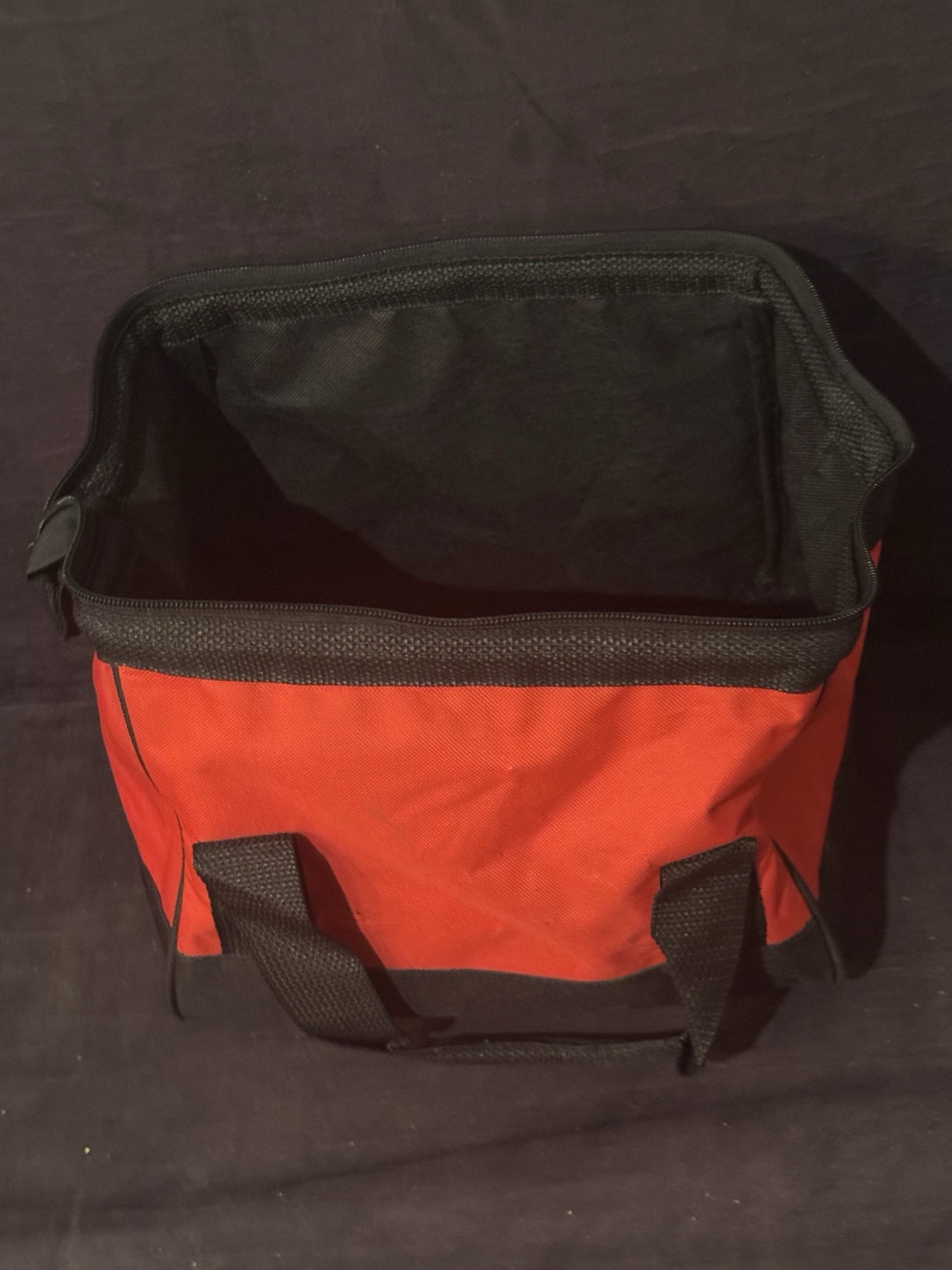Milwaukee Canvas Soft Tool Bag 9″ Tall x 10.5″ Wide x 10″ Deep Red w/Black Trim