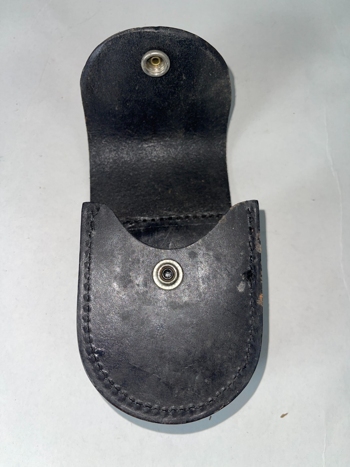 Vintage Kroll Inc. Leather Belt Pouch 4x4x2 Black Snap Case USA Made