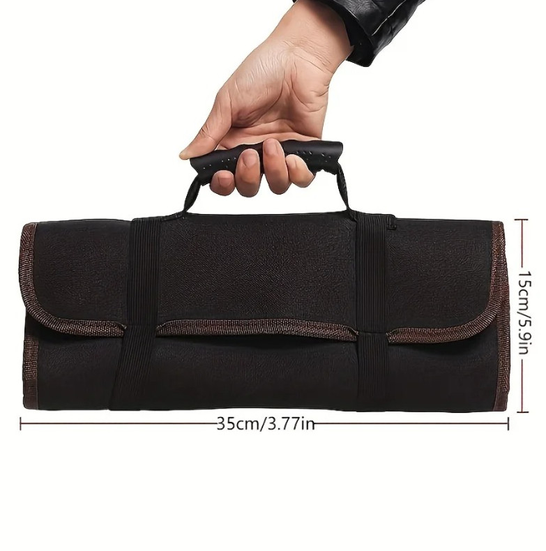 1pc 22 Pocket Oxford Tool Roll Bag Waterproof Wrench Organizer Storage Tools