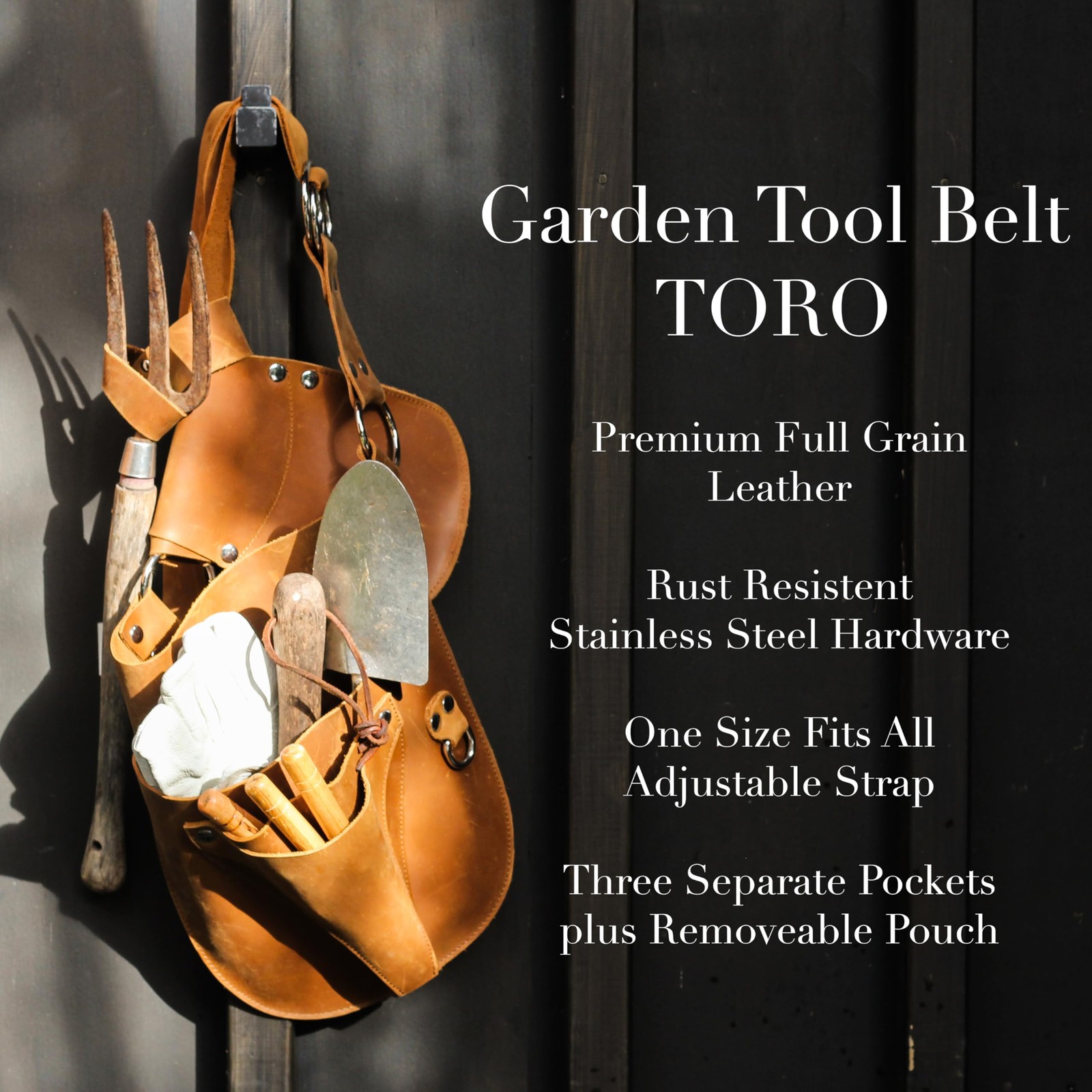 Leather Garden Tool Belt – Gardening gifts for women- Utility belt – Garden
