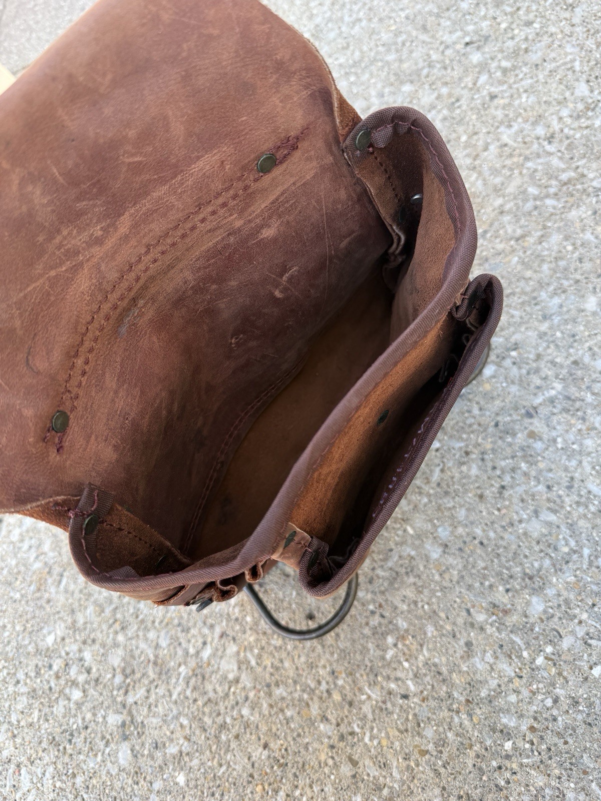 Craftsman 9-40520 Leather Tool Carpenter Pouch Brown Multiple Pockets No Belt