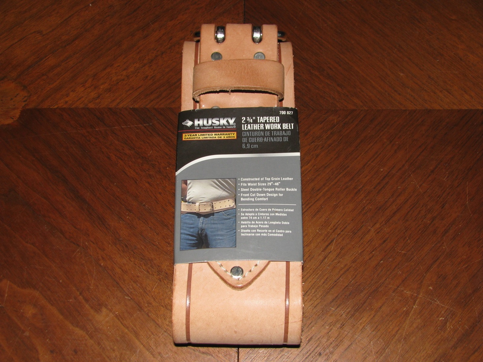 Husky 2 3/4 Tapered Leather Work Belt Waist Size 29″-46″ NEW