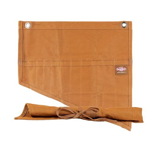 BucketBoss 70003 Tool and Wrench Set Roll with 11 Pockets in Brown