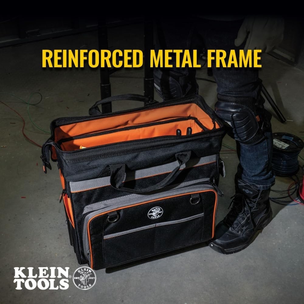Rugged Tool Bag with 6-Inch Wheels and Reinforced Structure for Easy Transport