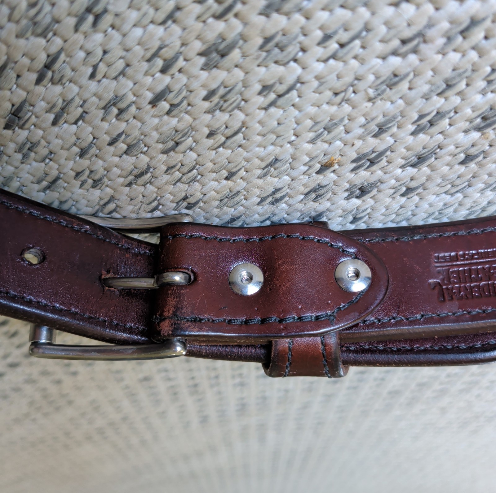 Vtg OCCIDENTAL Leather 5008 1.5″ W35-39 Working Mans Belt America’s Best 37″ VG+