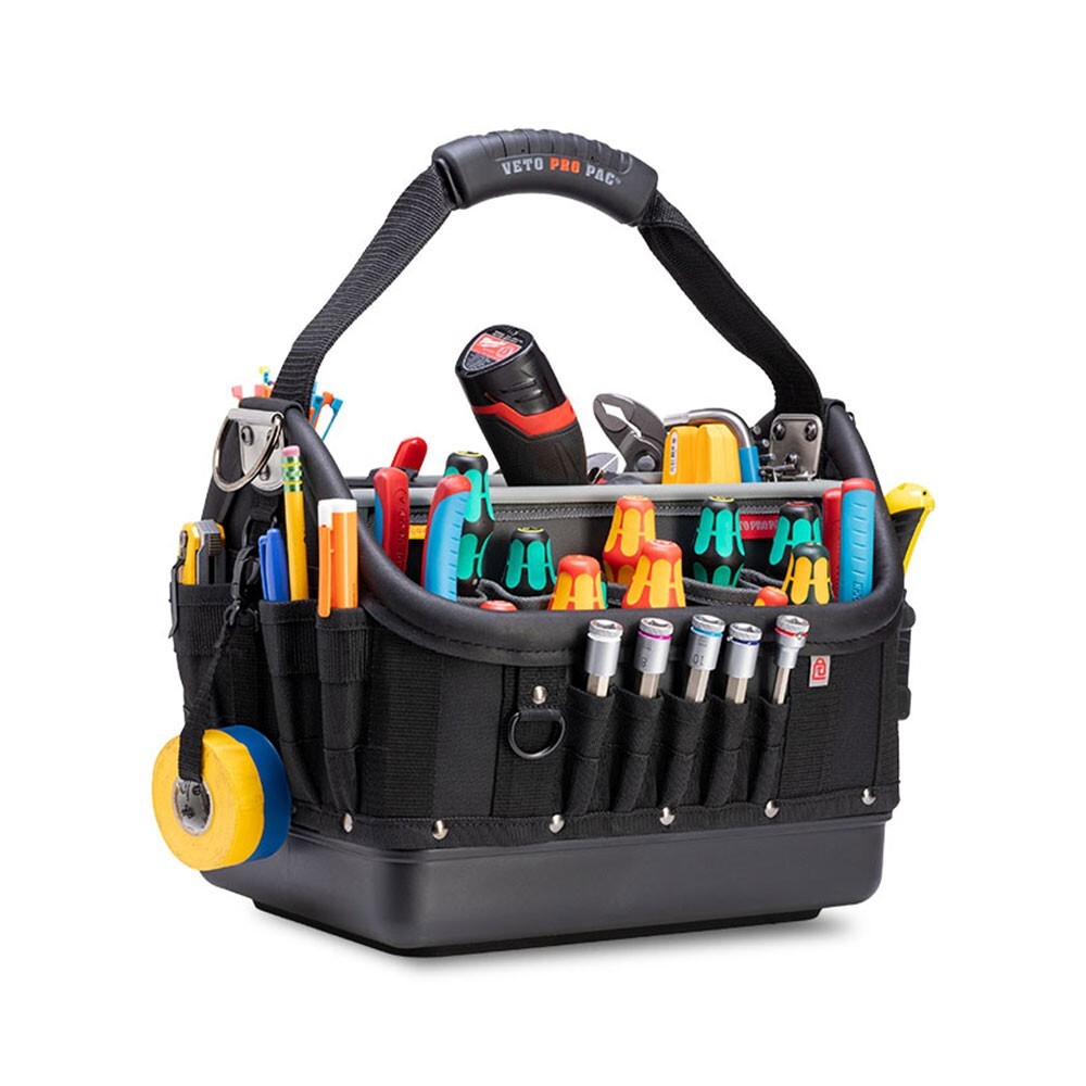 Veto Pro Pac TECH OT-LC BLACKOUT Open Top Tool Bag, VPP10790
