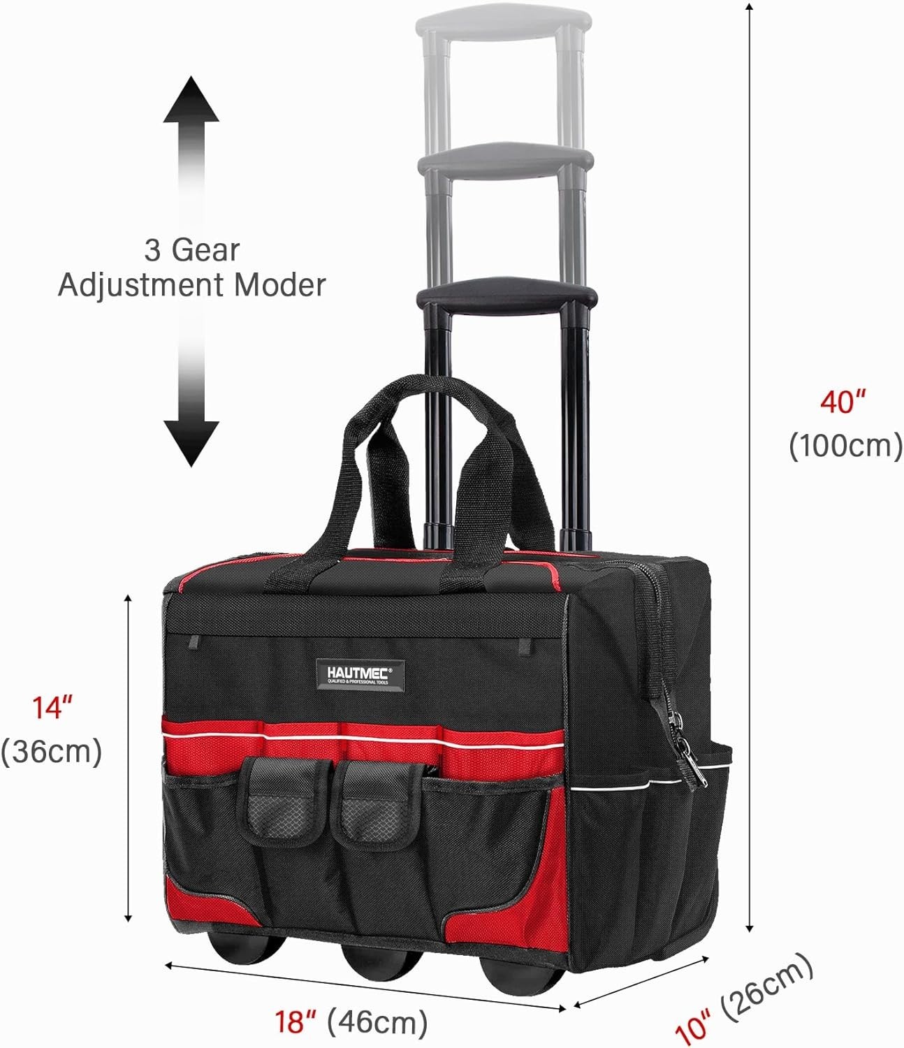 Heavy-Duty Oxford Fabric Tool Bag – 110 lbs Capacity with Telescoping Handle