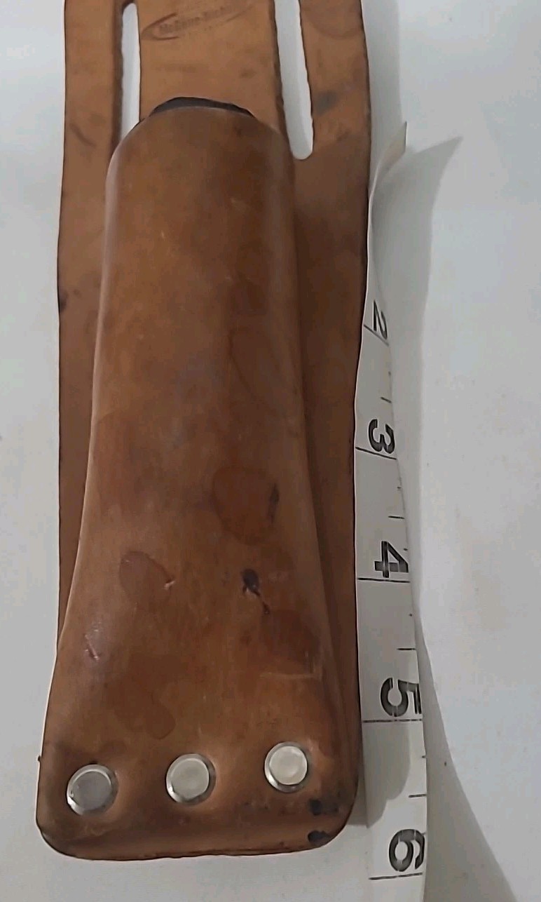 VINTAGE NICHOLAS UTILITY KNIFE CONSTRUCTION POUCH SADDLE 100% LEATHER 453R