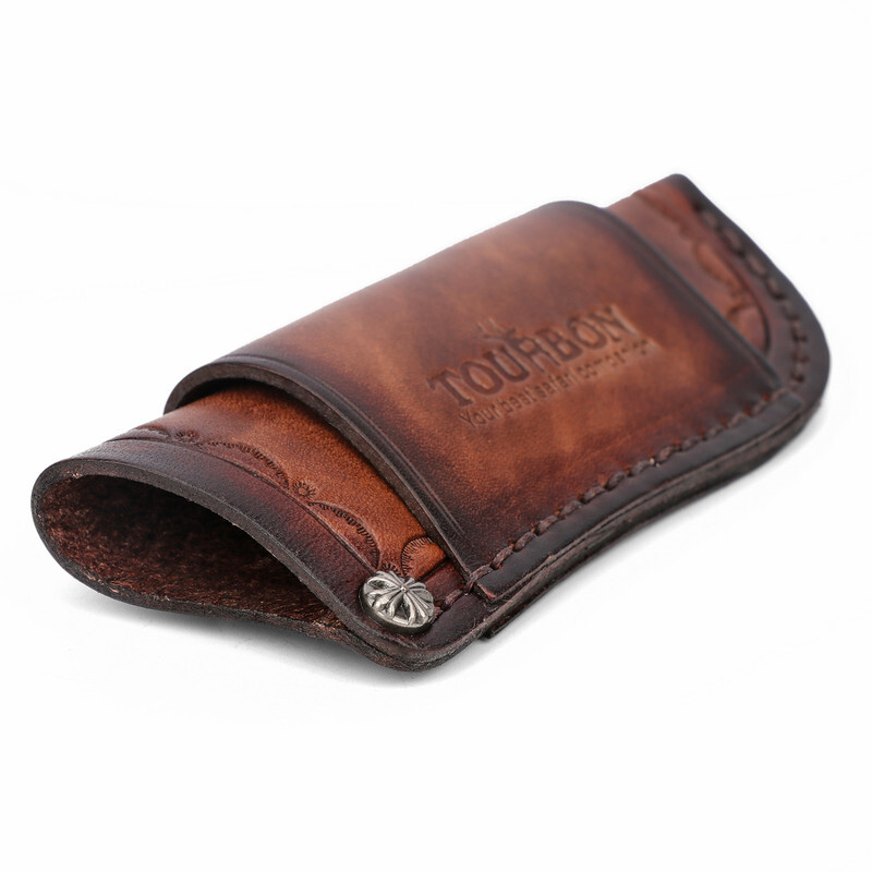 TOURBON Pocket Folding Knife Sheath 4″ Fixed Blade Belt Holster Cover Camping