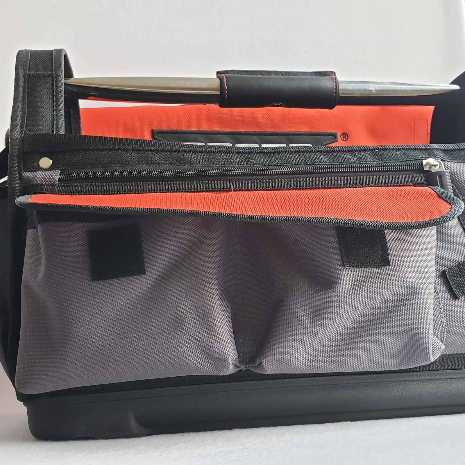 Proto J120TB Open Tote 10 Pocket Tool Bag Large 20″ x 11″ x 15″ Red & Gray LOOK