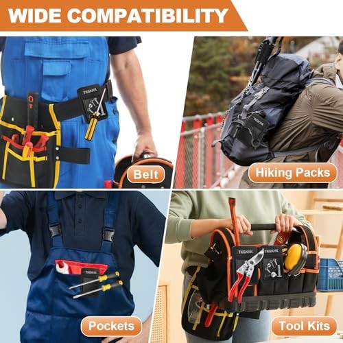 2pcs Magnetic Tool Holder Belt Clip – 20lbs Capacity