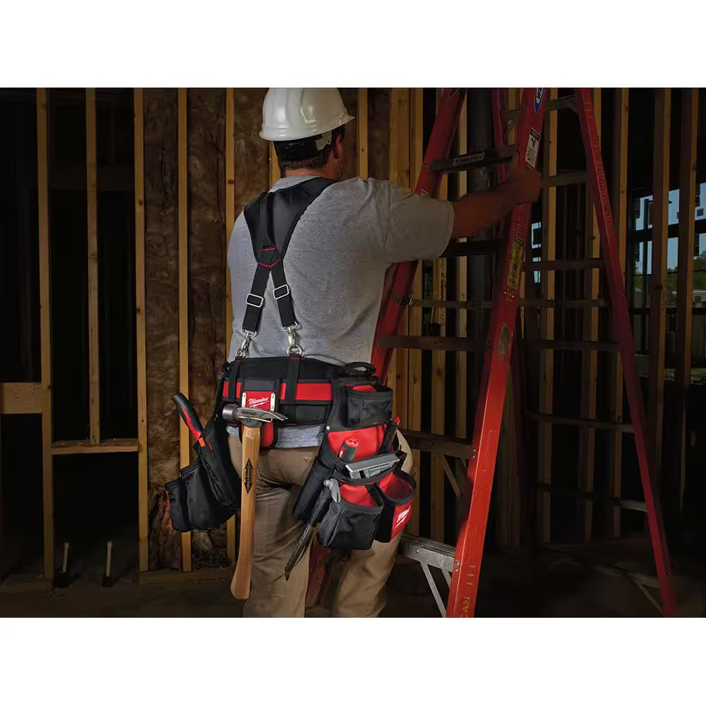 General Contractor Work Belt with Suspension Rig & 1-Pocket M12 Tool Holster