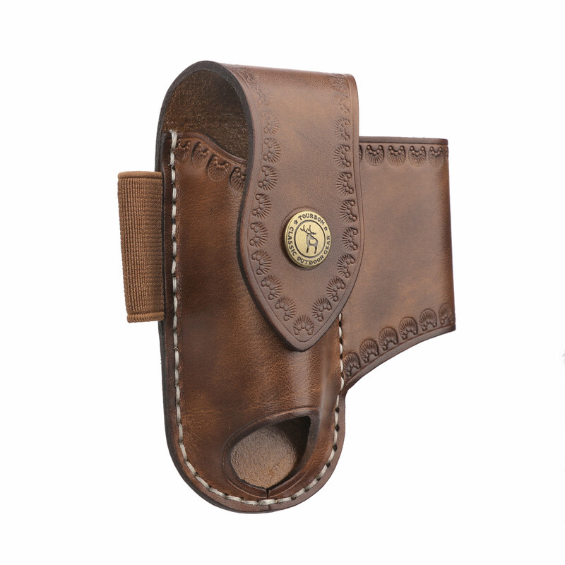 TOURBON 3-in-1 Leather Knife EDC Pliers Belt Pouch Camping Tool Clip Sheath US