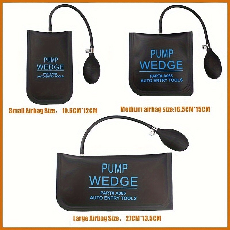 Pump Wedge Air Bag Tool – Multi-Size for Door, Window & Furniture Positioning