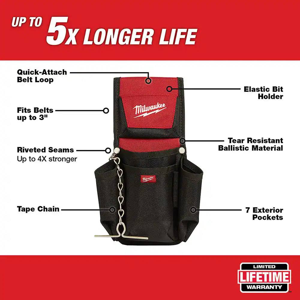 10 In. Jobsite Backpack with 7-Pocket Compact Utility Pouch