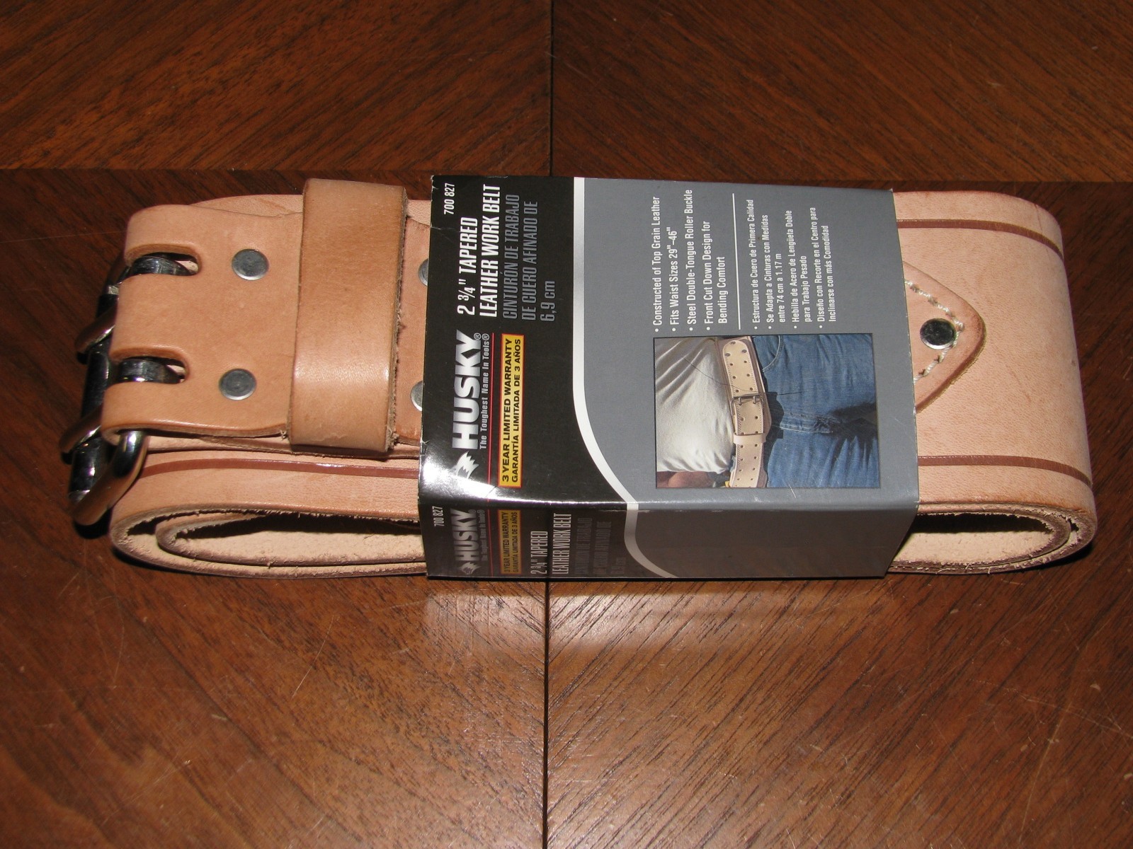 Husky 2 3/4 Tapered Leather Work Belt Waist Size 29″-46″ NEW