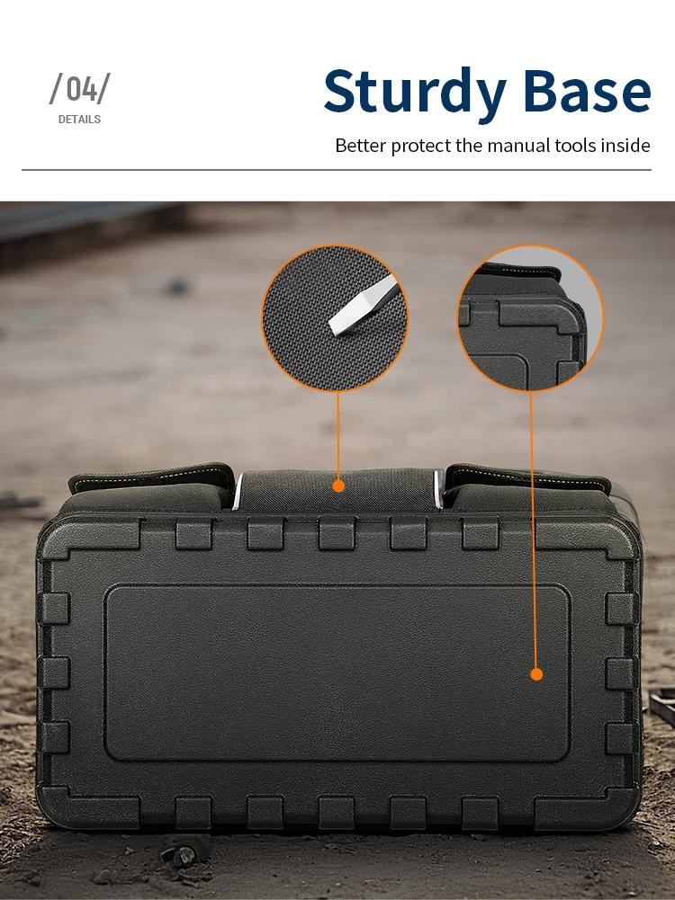 Winhunt Heavy Duty Tool Bag Wide Mouth Molded Bottom Shoulder Strap Polyester