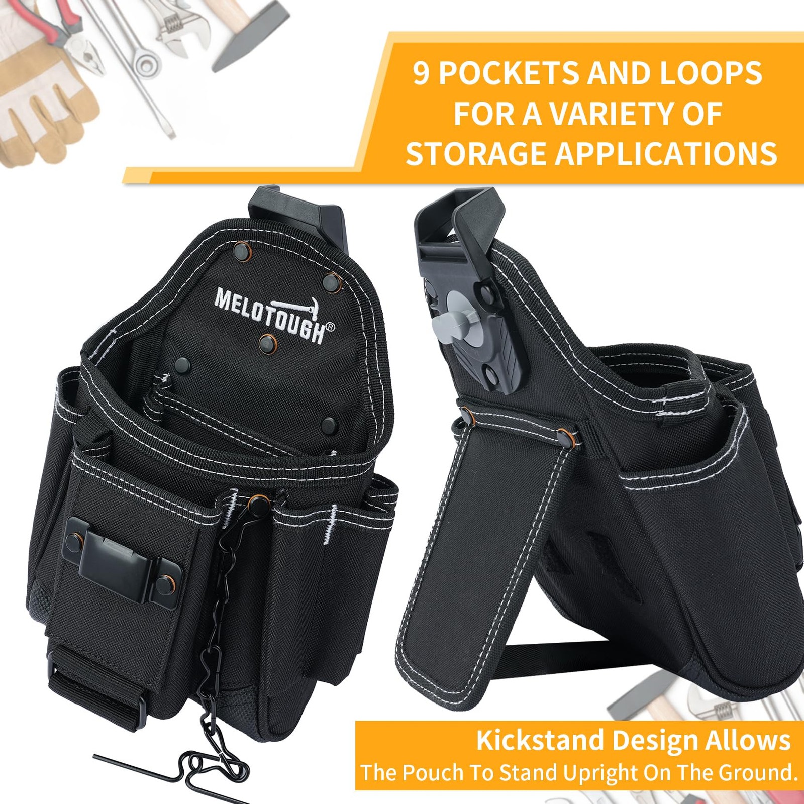 MELOTOUGH Professional Small Electrician Tool Pouch for Tool Belt Pockets wit…