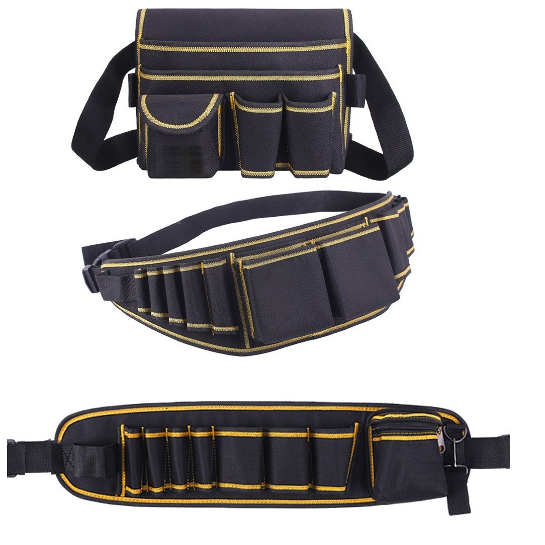 Sturdy Oxford Canvas Tool Carrier for Electricians with Adjustable Belt
