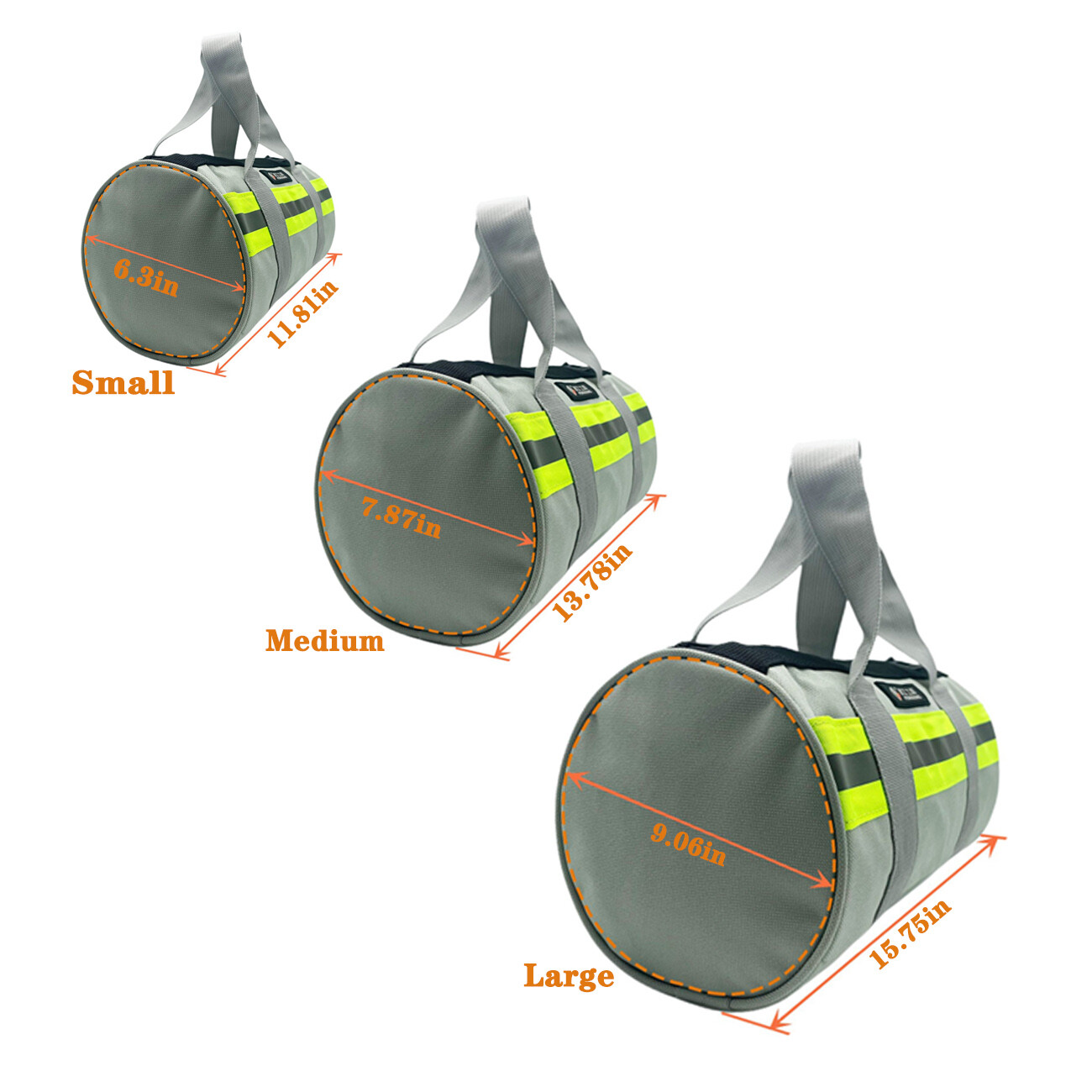 Heavy Duty Canvas Tool Bag with Metal Zippers Muti-Purpose for Home DIY Portable