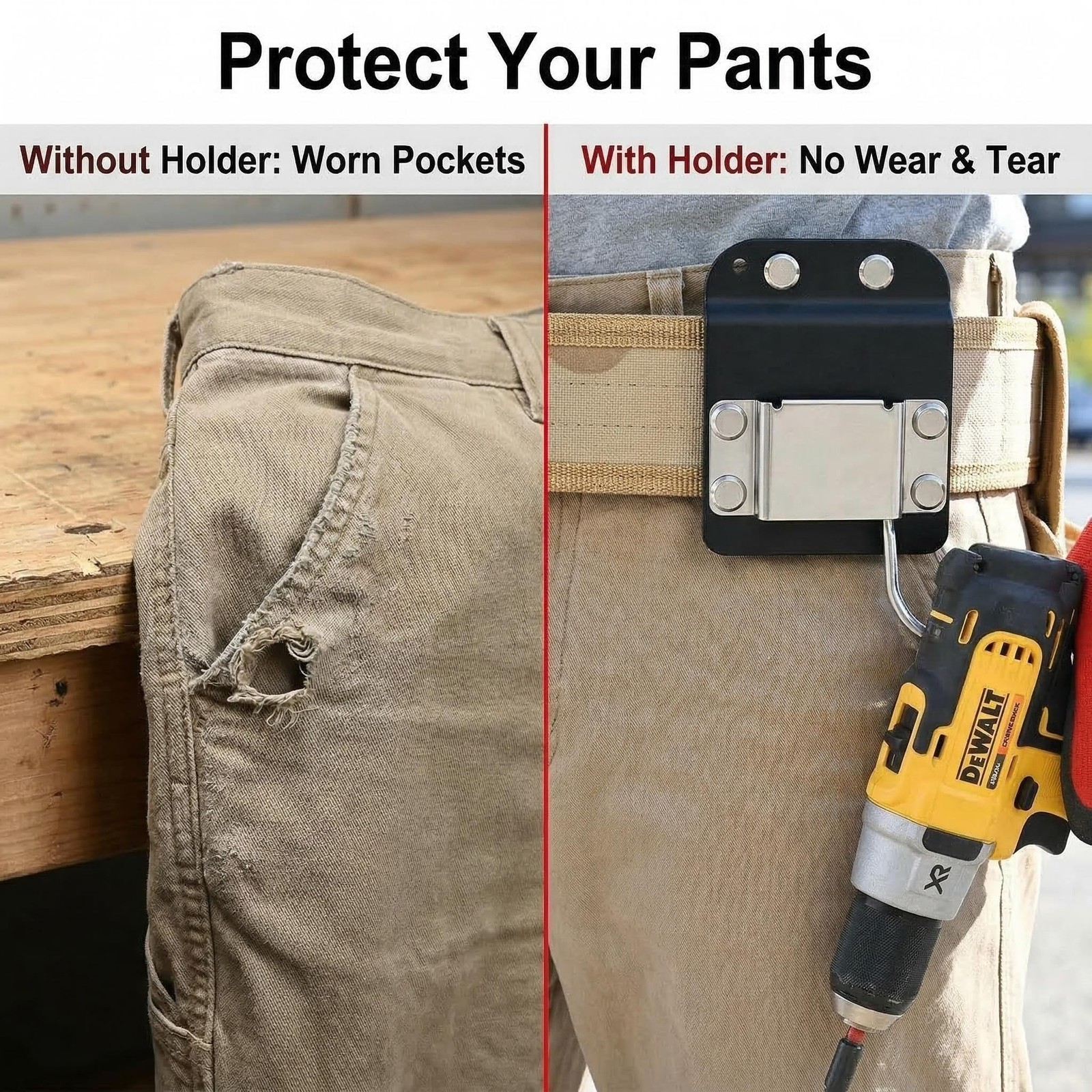 (Regular) Drill Holder for Tool Belt – Quick Access for Cordless Drill Impact…