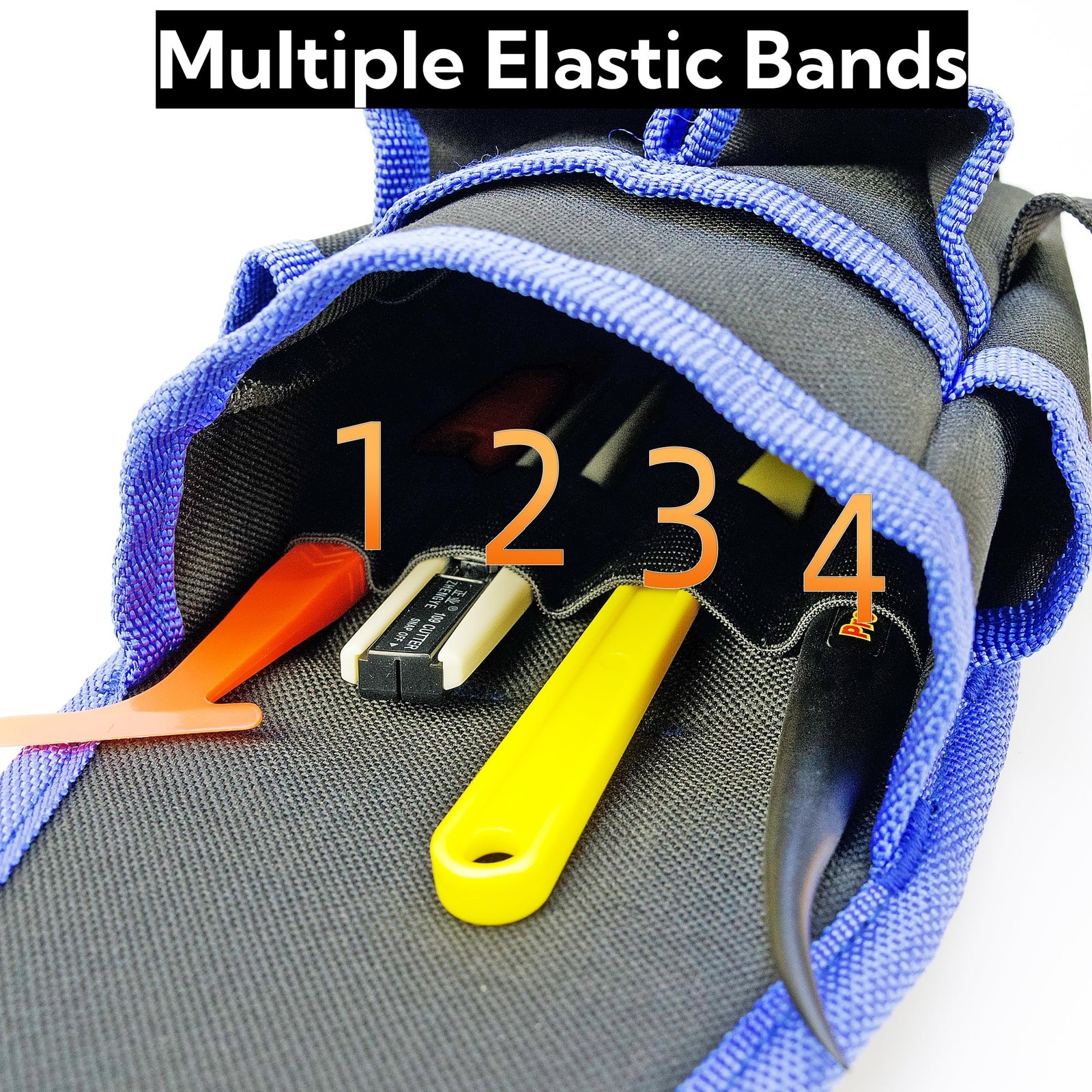 Small Canvas Tool Pouch with 5.1 x x 10.2 inches, blue black-1pcs