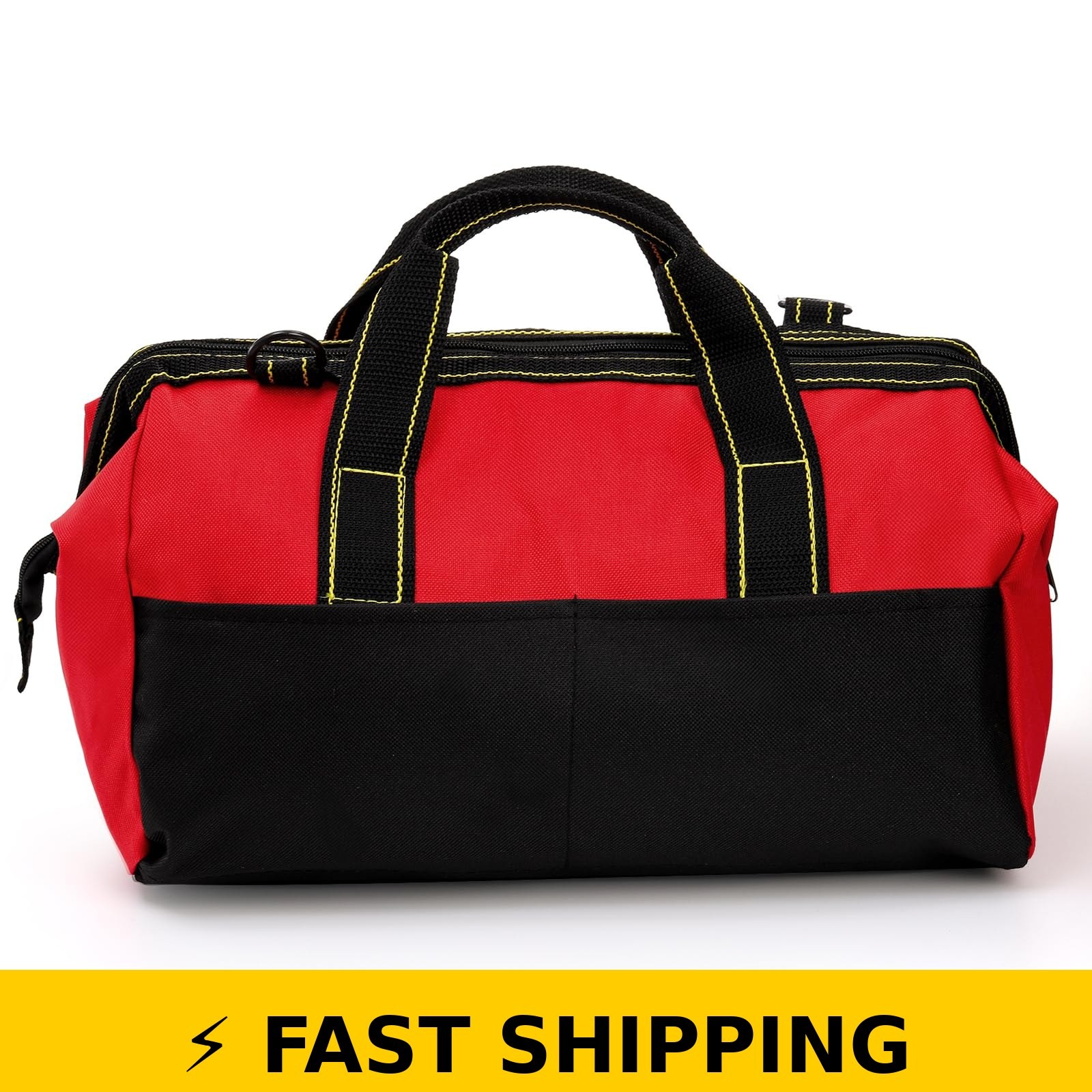Hiceeden 16″ Wide Mouth Tool Bag – Waterproof, Red
