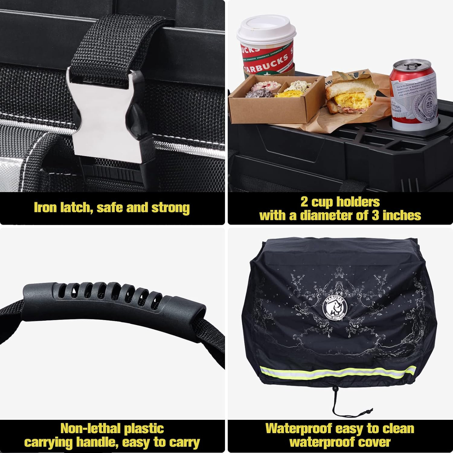 18» Rolling Tool Bag with Wheels, Tool Bags Organizer, with Telescopic Handle a