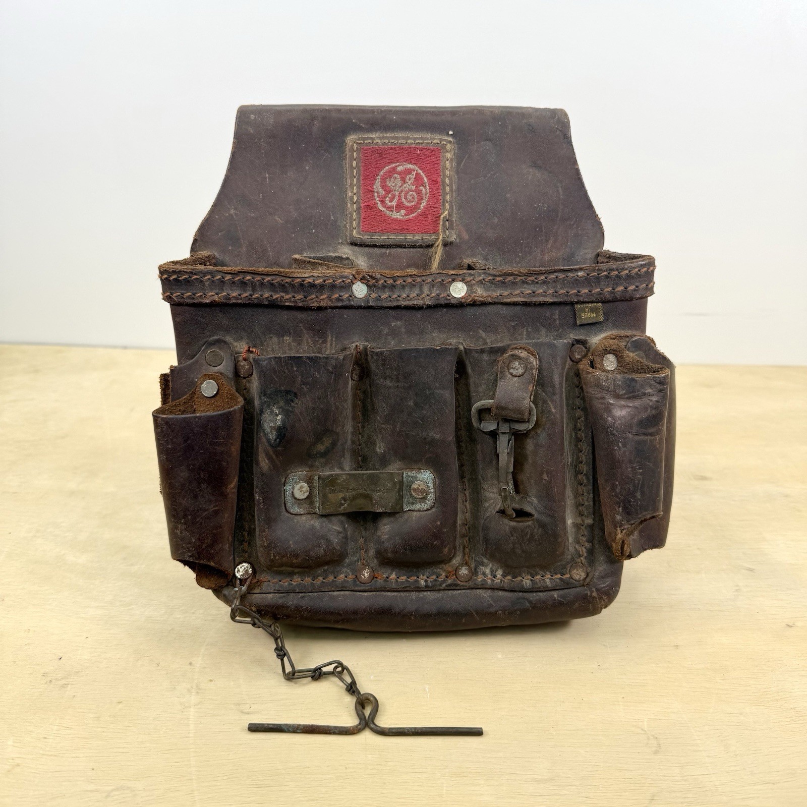 Vintage General Electric GE Heavy Duty Leather Electrician Tool Belt – NICE!