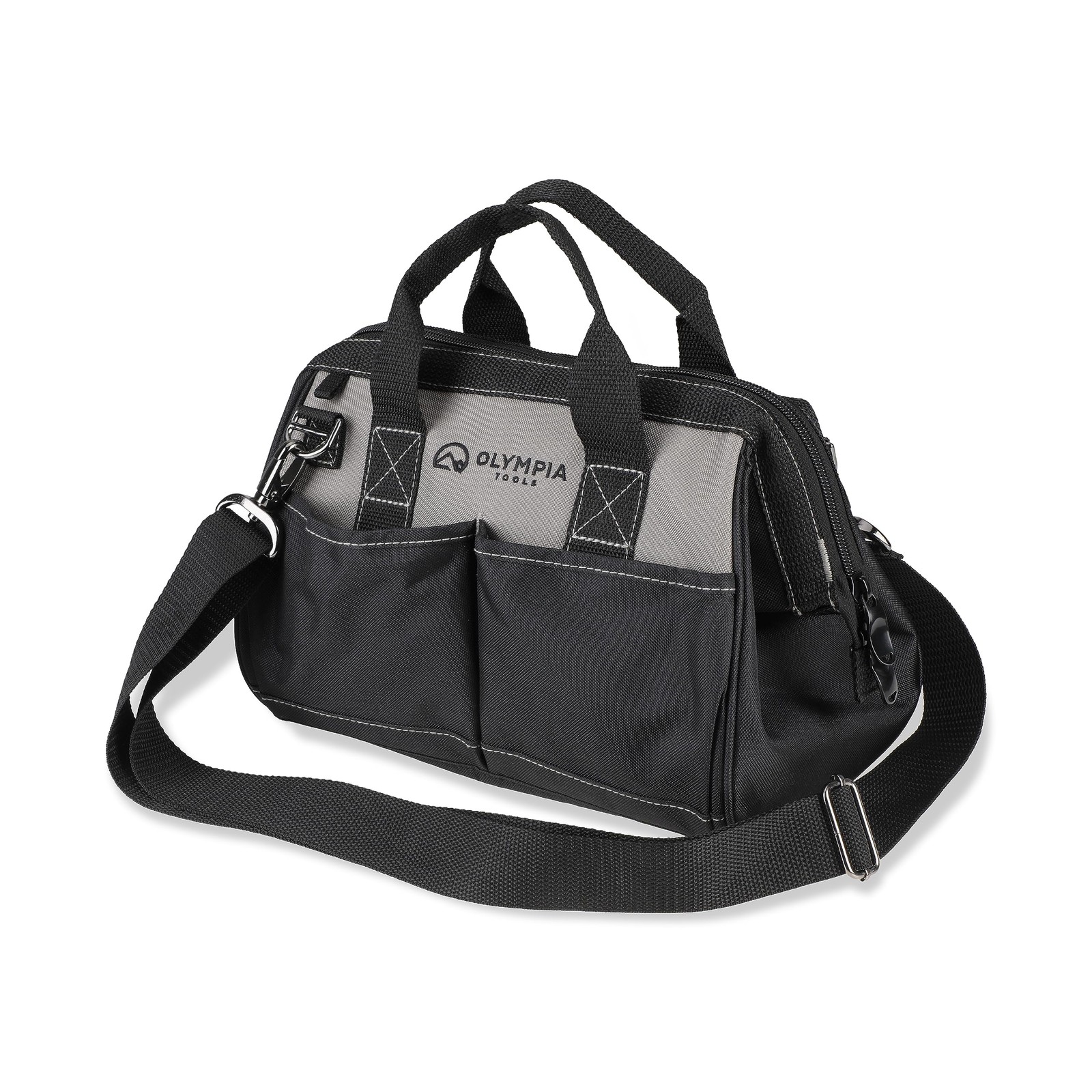Olympia Tools Bag 12 Inch, Heavy Duty with 4 Large 12-Inch, Black