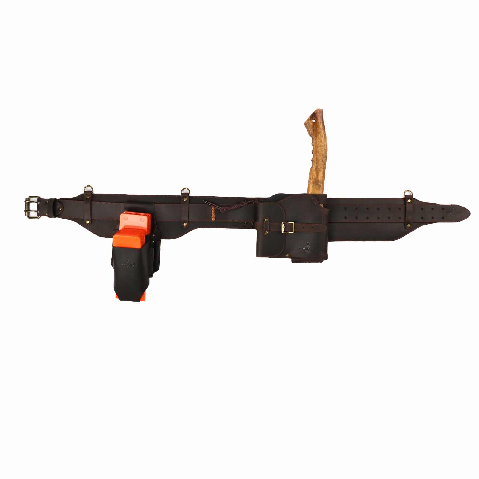 TOURBON Woodcutting Logging Belt Heavy Duty Felling Tools Carrier Soft Padded US