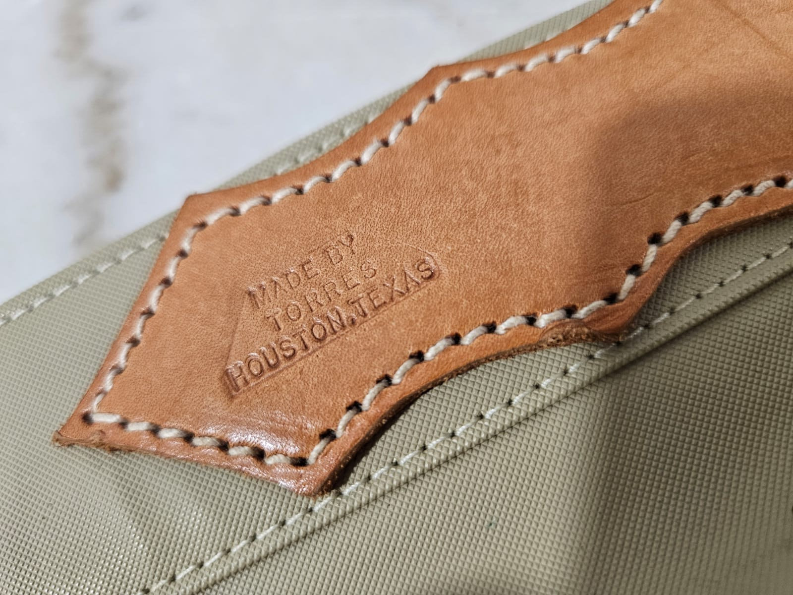 A.L.A. Tool Belt Unisex One Size Khaki Canvas Leather Trim Utility Work Apron