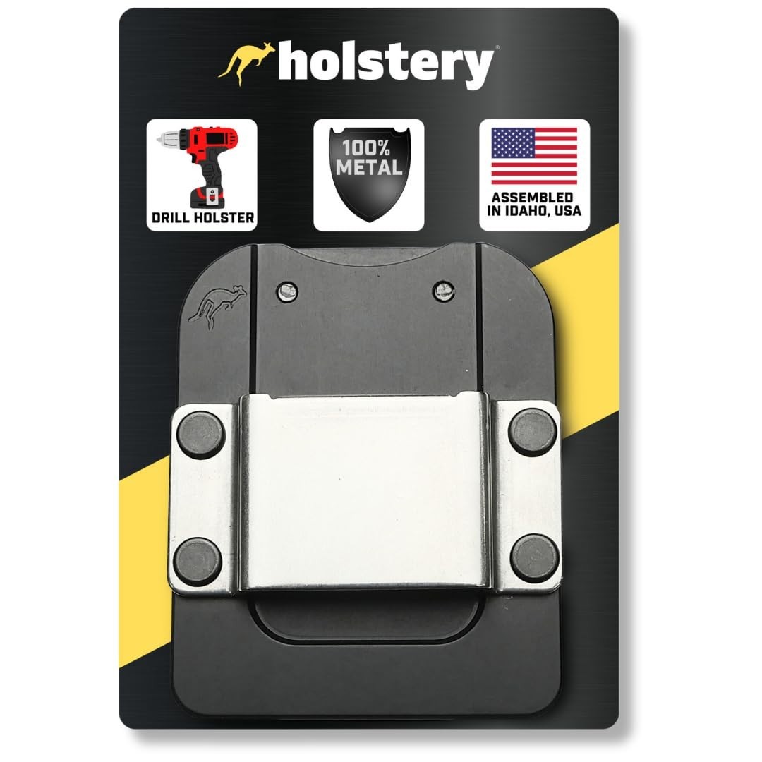 Clip-On Tool Belt Holster for Cordless Drill, Impact Driver, Nailer & Tools
