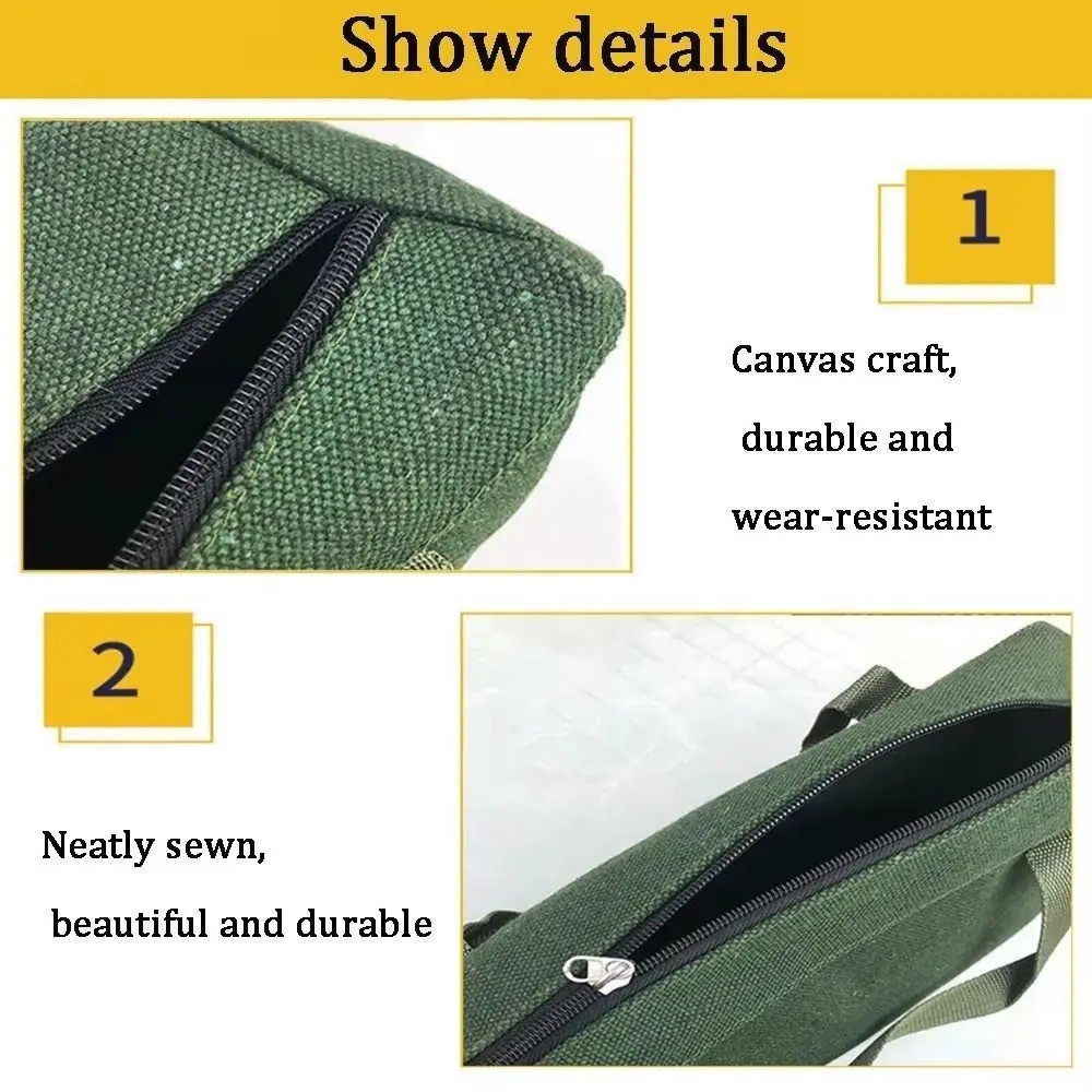 Heavy Duty Canvas Tool Storage Bag Portable Hardware Organizer Large Capacity