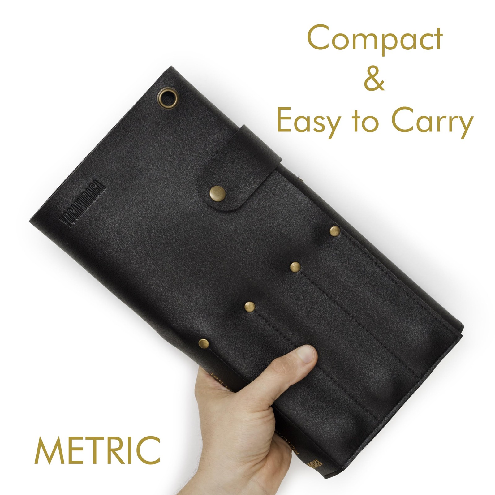 12 Pocket Metric Wrench Roll Up Organizer Heavy Duty Tool Storage Pouch
