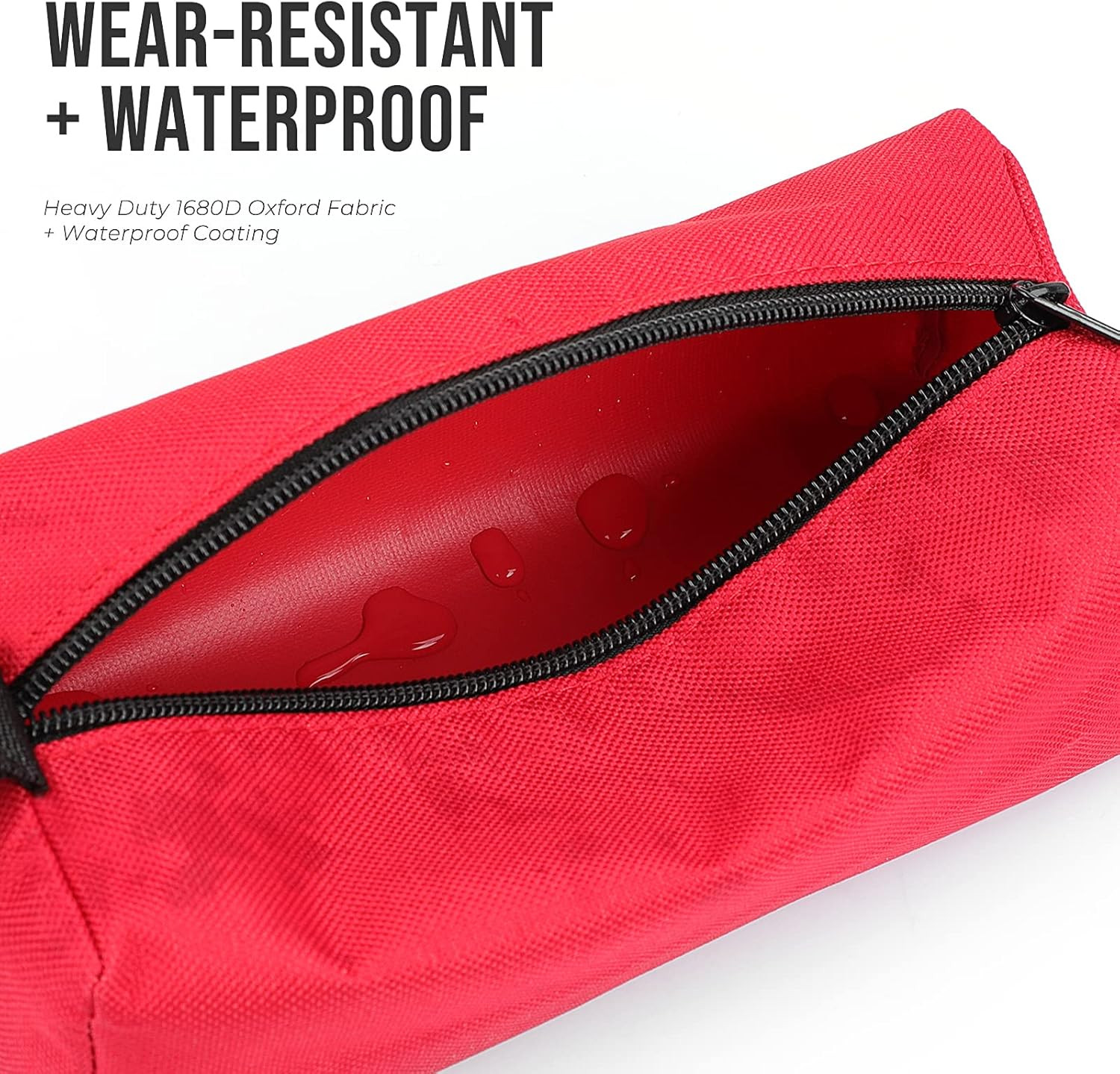 Small Tool Bags – Heavy Duty 1680D Waterproof Fabric Tool Pouch, Black/Red/Blue/