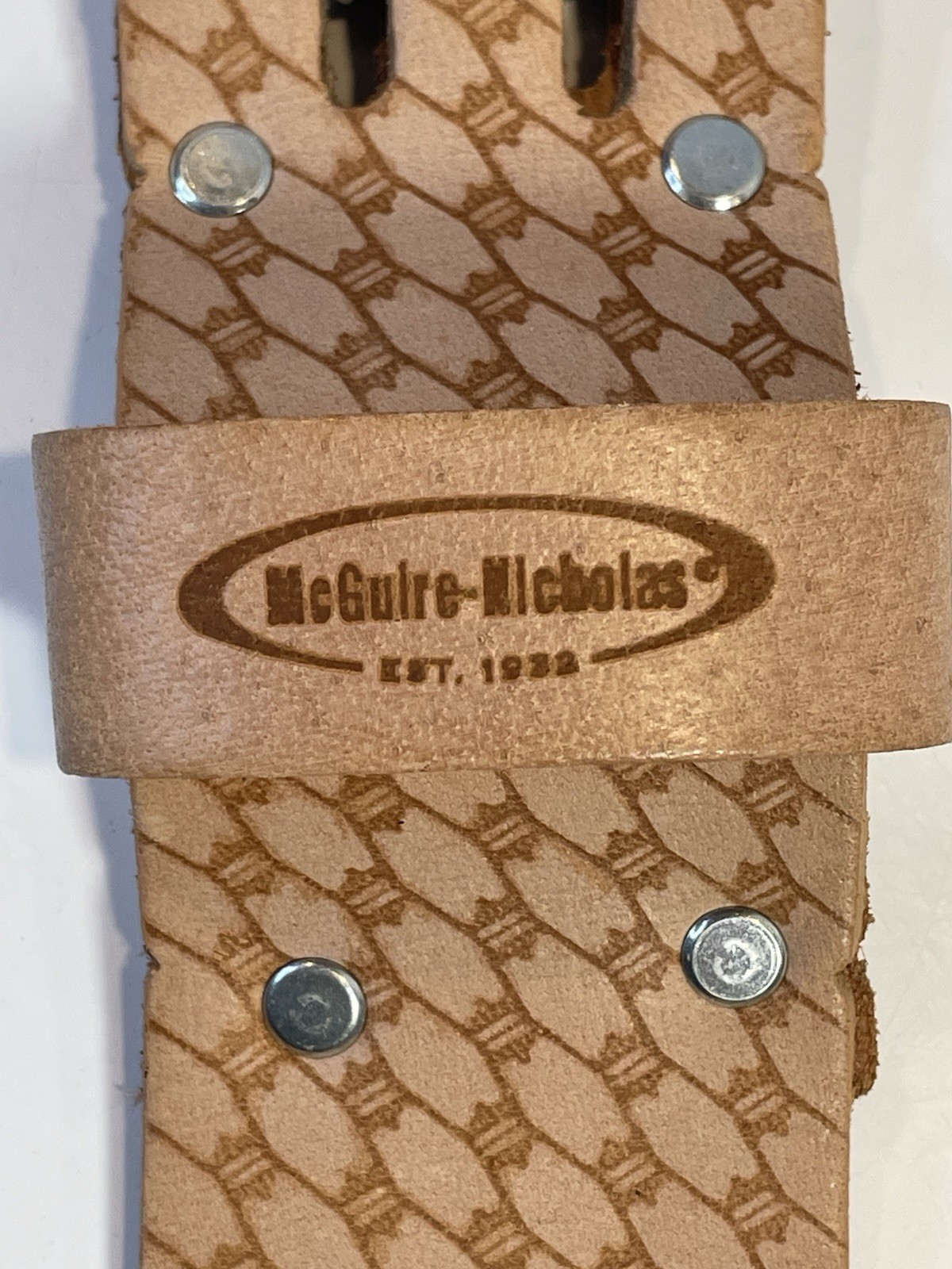 McGuire-Nicholas Tool Belt 2″ Leather Pro Work Belt in Saddle Raw Cow Hide 28-46