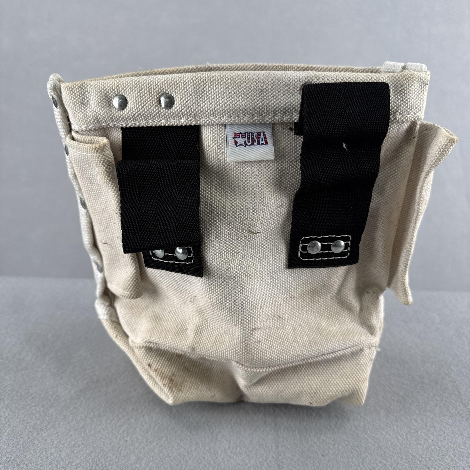 Vintage Klein Tools 5416T Canvas Lineman Tool Bag Pouch Belt Holder Made USA